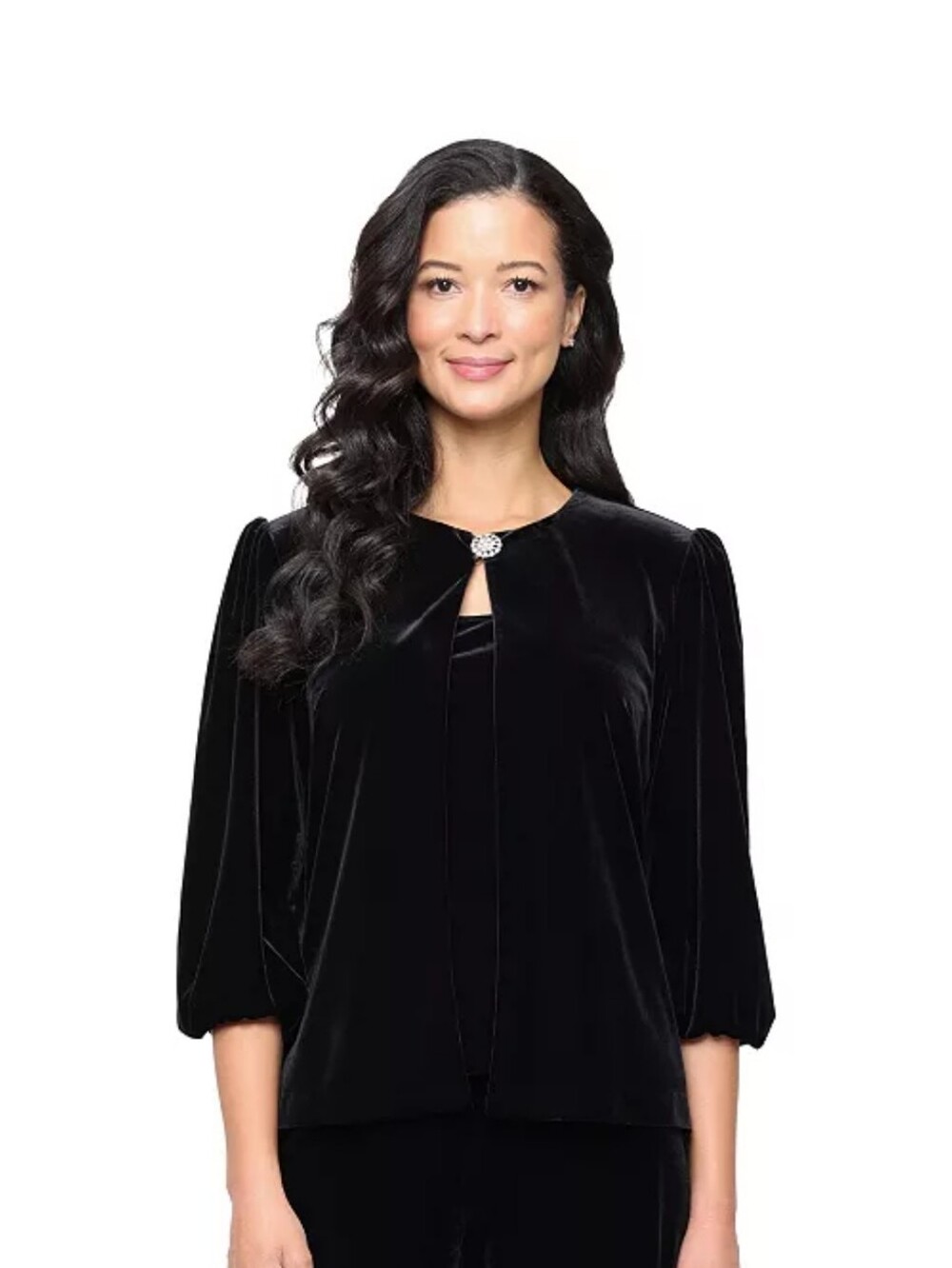 Alex Evenings Black Evening Jacket with Tank 2 Piece Set Size L